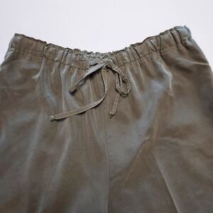 Lisa Josephs Womens Olive Green Elastic‎ Waist Drawstring Pockets Pants Size L